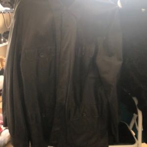 Men’s Sulka leather long sleeve jacket